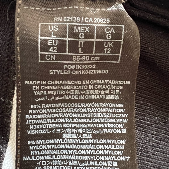 𝅺GUESS Striped black and white Sweater Tank midi Dress size L - Picture 11 of 11